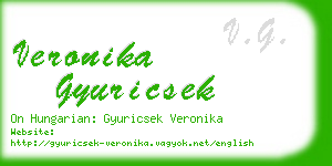 veronika gyuricsek business card